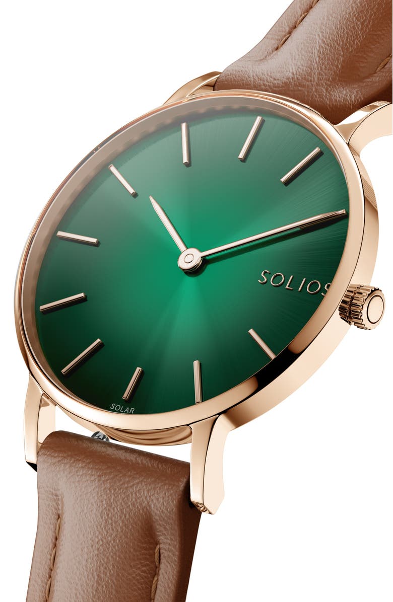 Solios Watches The Rainforest Classic Bundle | Green Dial - Rose Gold Case, Alternate, color, 