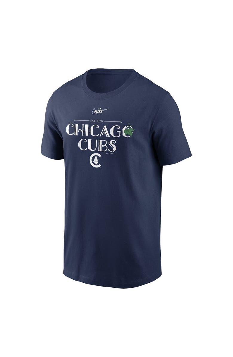 Nike Men's Nike Navy Chicago Cubs Wordmark Local Team T-Shirt, Alternate, color, 