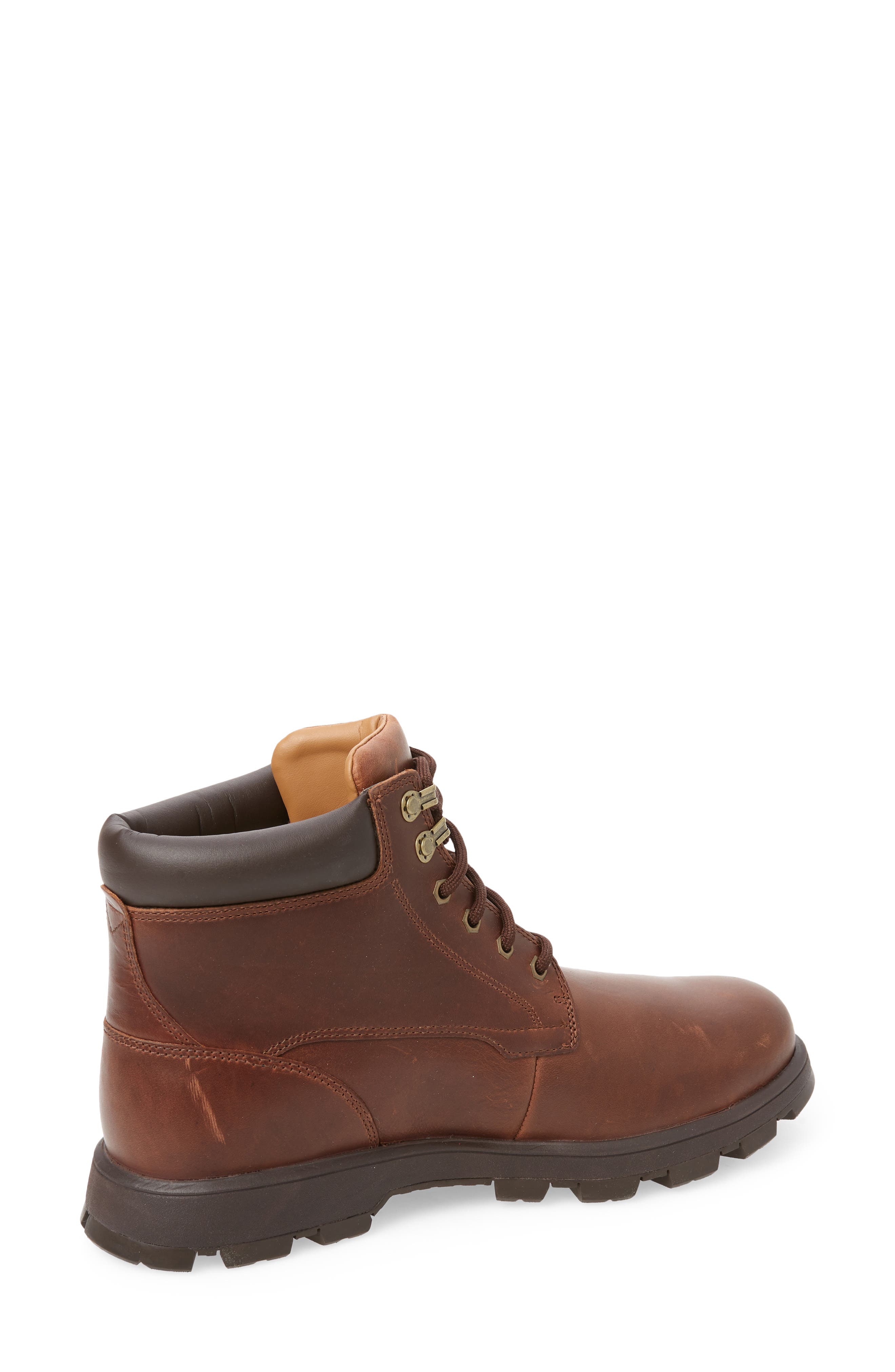 Stenton Water Repellent Leather Boot, Alternate, color, CHESTNUT LEATHER