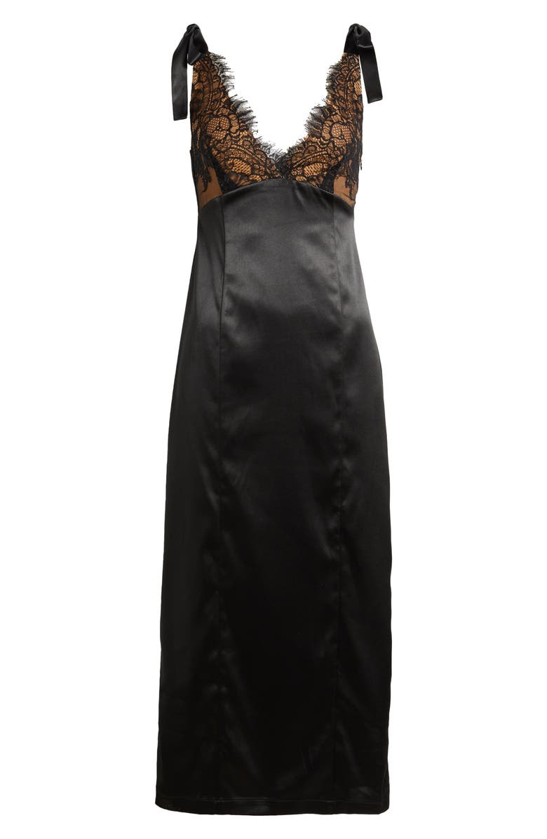 WAYF Almera Lace & Satin Cocktail Dress, Alternate, color, 