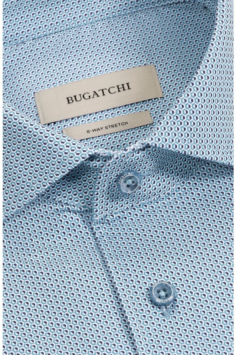 Devon OoohCotton® Geo Print Button-Up Shirt, Alternate, color, TEAL