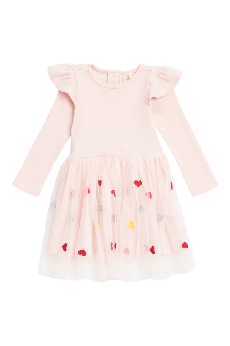 Embroidered Tulle Dress, Main, color, PINK ENGLISH
