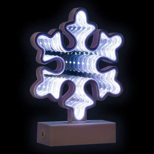 Northlight Led 3d Snowflake Christmas Infinity Mirror Light In Blue