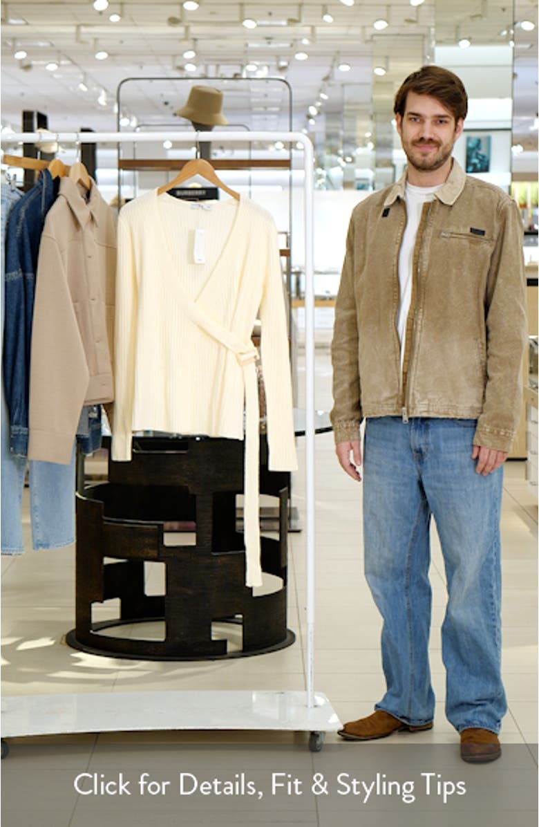 Rib Buckle Wrap Cardigan, sales video thumbnail