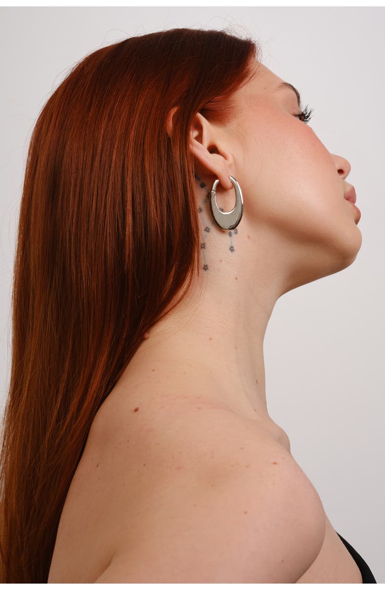 Zynnia Collective Lume Hoops, Alternate, color, Silver