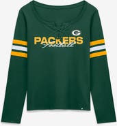 FANATICS Women's Fanatics Green Green Bay Packers Team First Coverage Scheme Lace-Up Long Sleeve T-Shirt