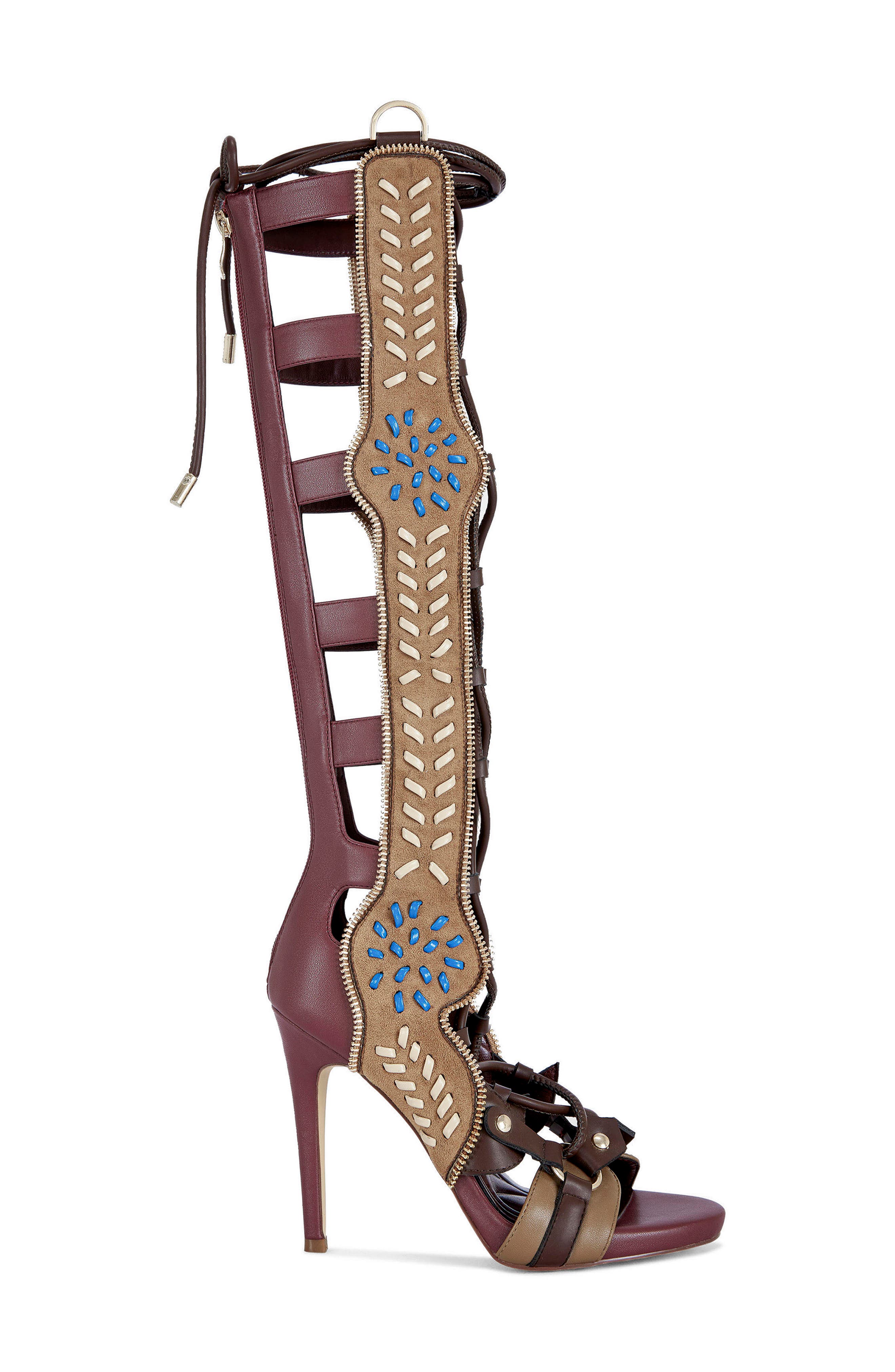 AZALEA WANG Shai Knee High Sandal, Alternate, color, 