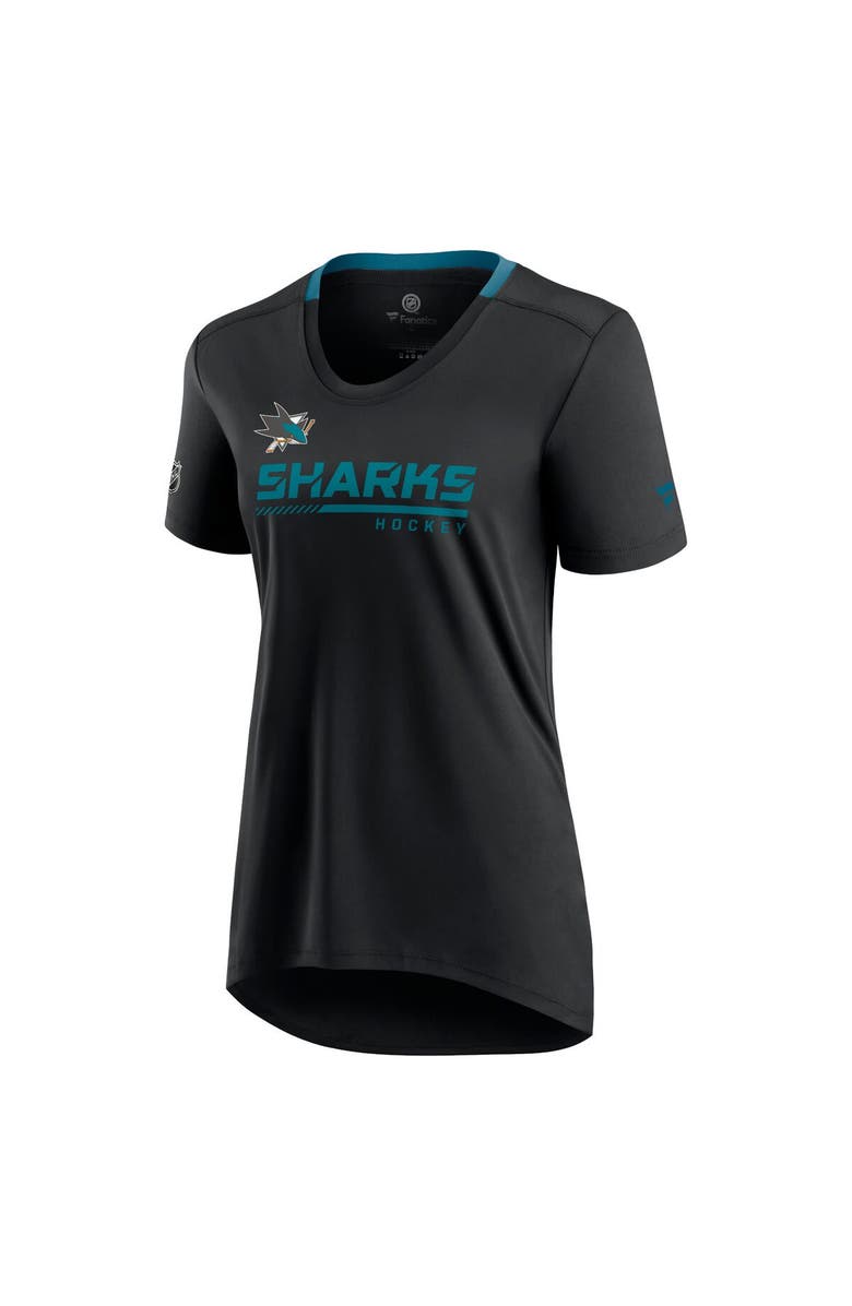 FANATICS Women's Fanatics Branded Black San Jose Sharks Authentic Pro Locker Room T-Shirt, Alternate, color, 