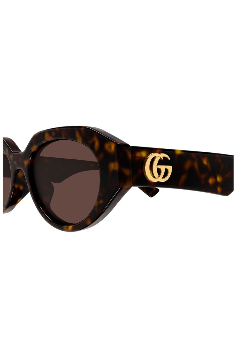 53mm Polarized Round Sunglasses, Alternate, color, HAVANA