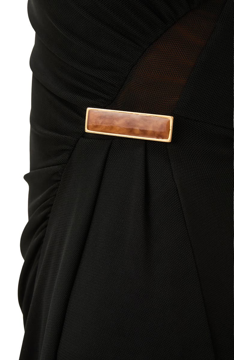 ViX Paula Hermanny Dana Mesh Midi Dress, Alternate, color, Black