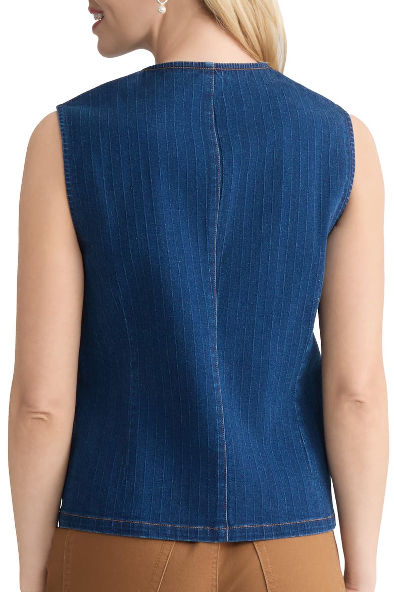 Seam Denim Vest, Alternate, color, PHOENIX WASH