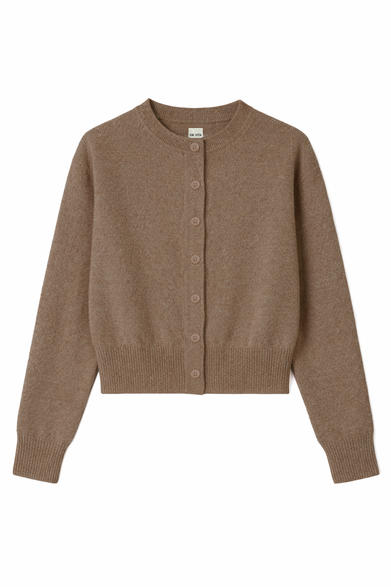 Agatha Cashmere Cardigan, Alternate, color, Toasted Walnut