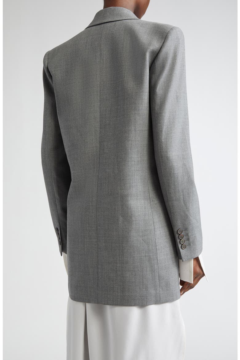 Stretch Virgin Wool Boyfriend Blazer, Alternate, color, BANKER MELANGE