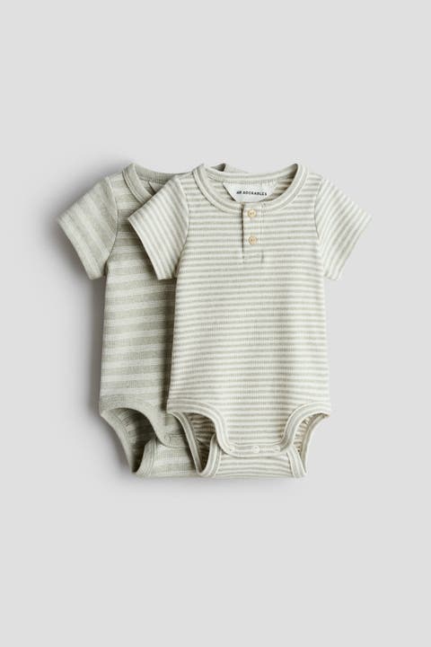 2-pack henley bodysuits