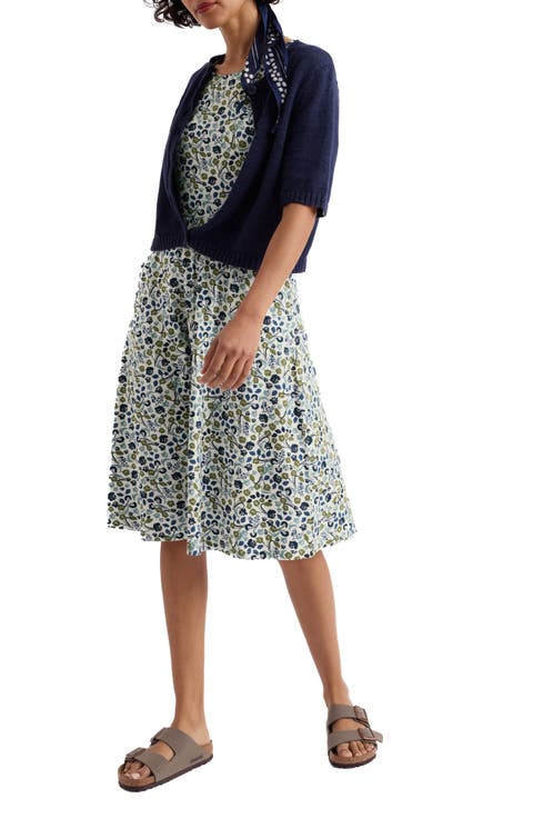 April Stretch Organic Cotton Fit & Flare Dress