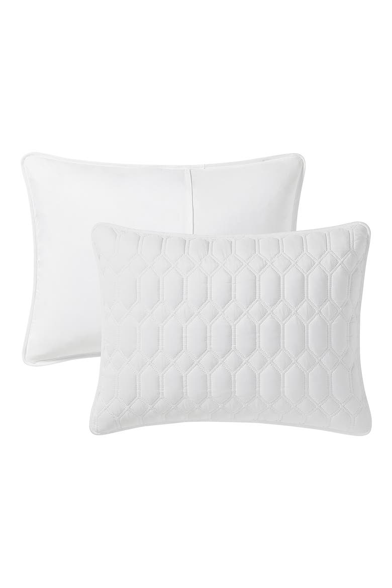 Diamond 3-Piece Quilt Set, Alternate, color, WHITE