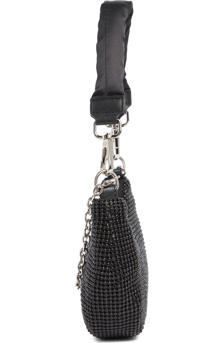 Madden Girl Rhinestone Mesh Mini Crossbody Bag, Alternate, color,