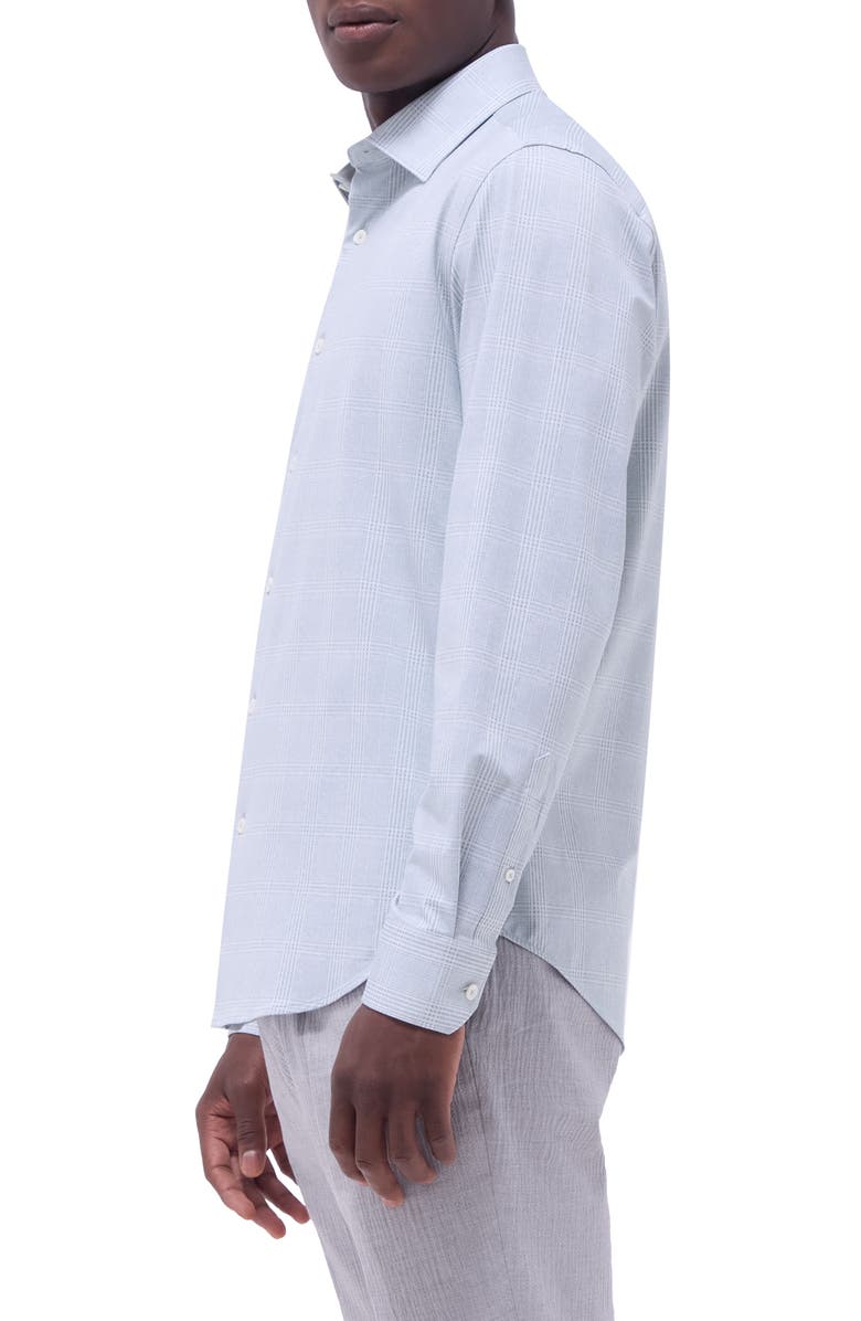 Bugatchi Jimmy OoohCotton<sup>®</sup> Print Button-Up Shirt, Alternate, color, Mint