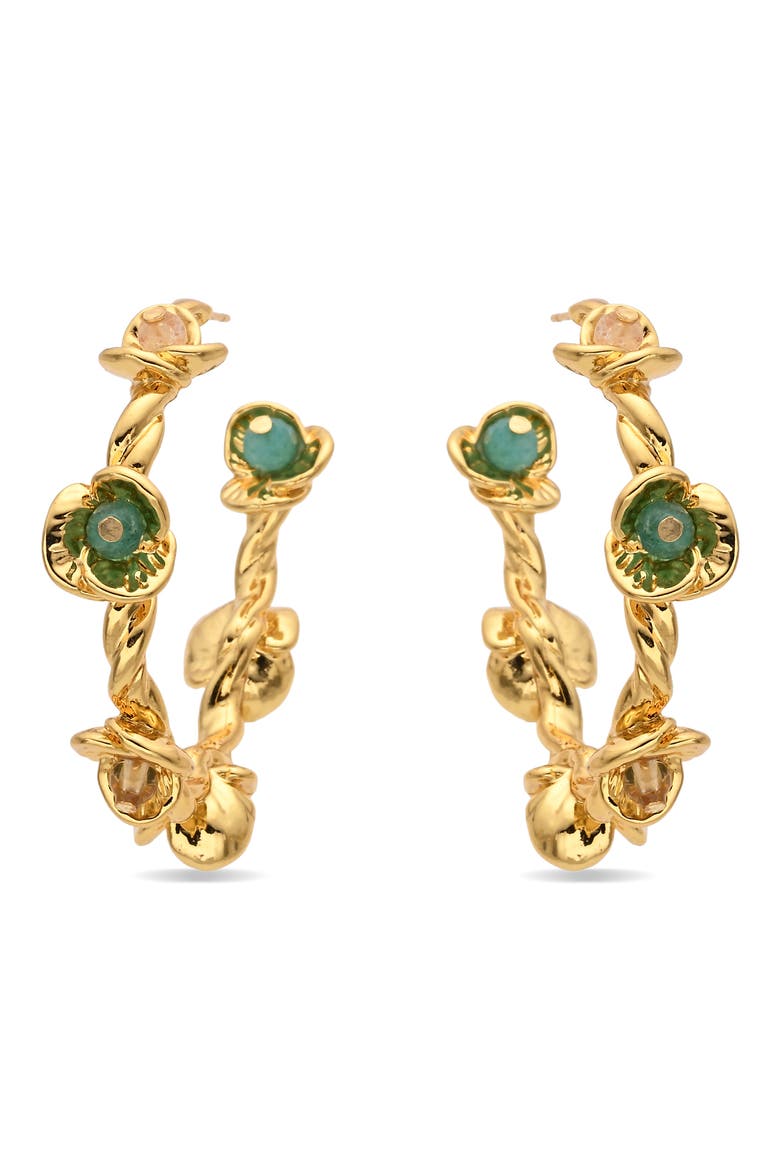 Caterina Twist Hoop Earrings, Alternate, color, GOLD