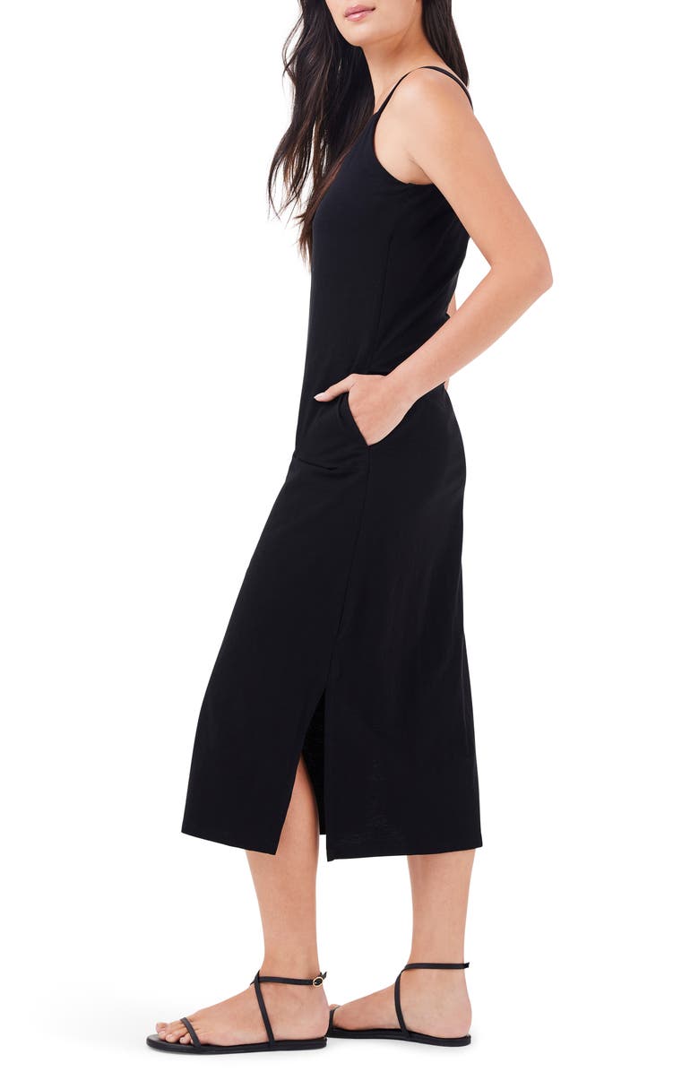 NZT by NIC+ZOE Cotton Knit Midi Dress, Alternate, color, Black Onyx