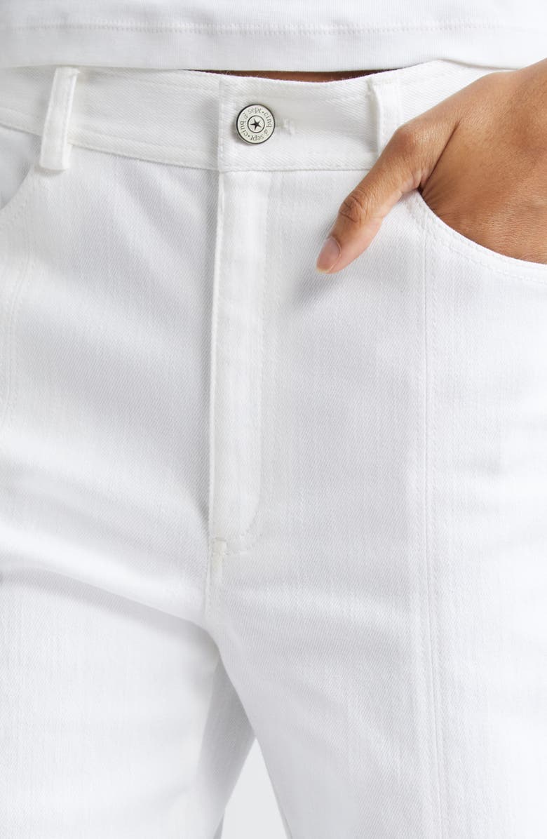 Cinq à Sept Split Hem Flare Jeans, Alternate, color, 