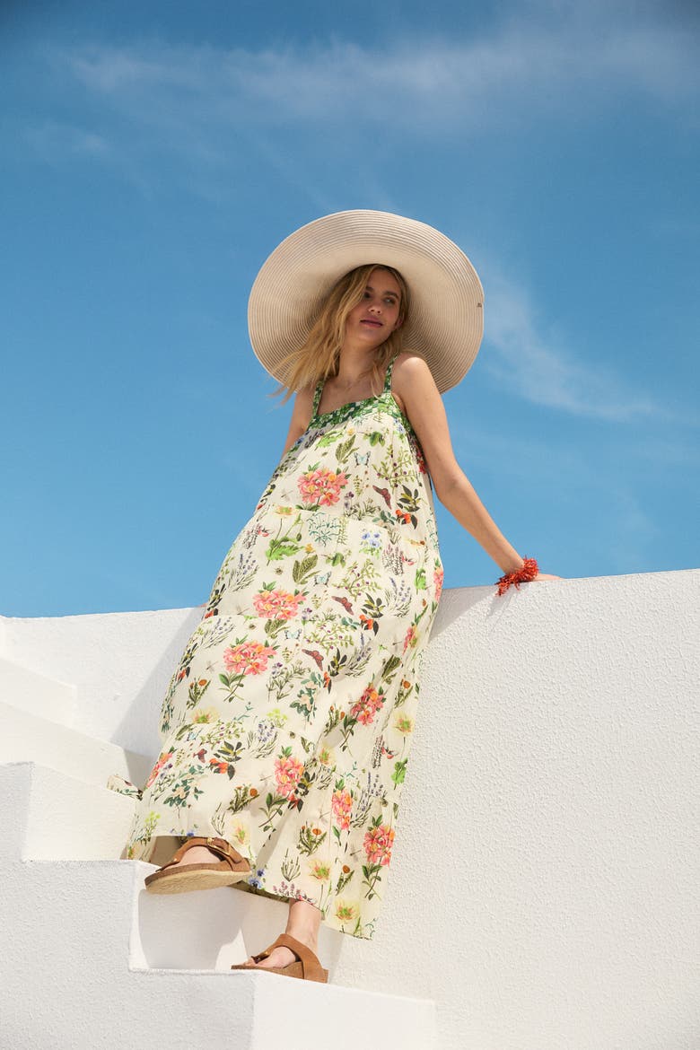 Emb Natasha Maxi Dress, Alternate, color, Multi Botanic
