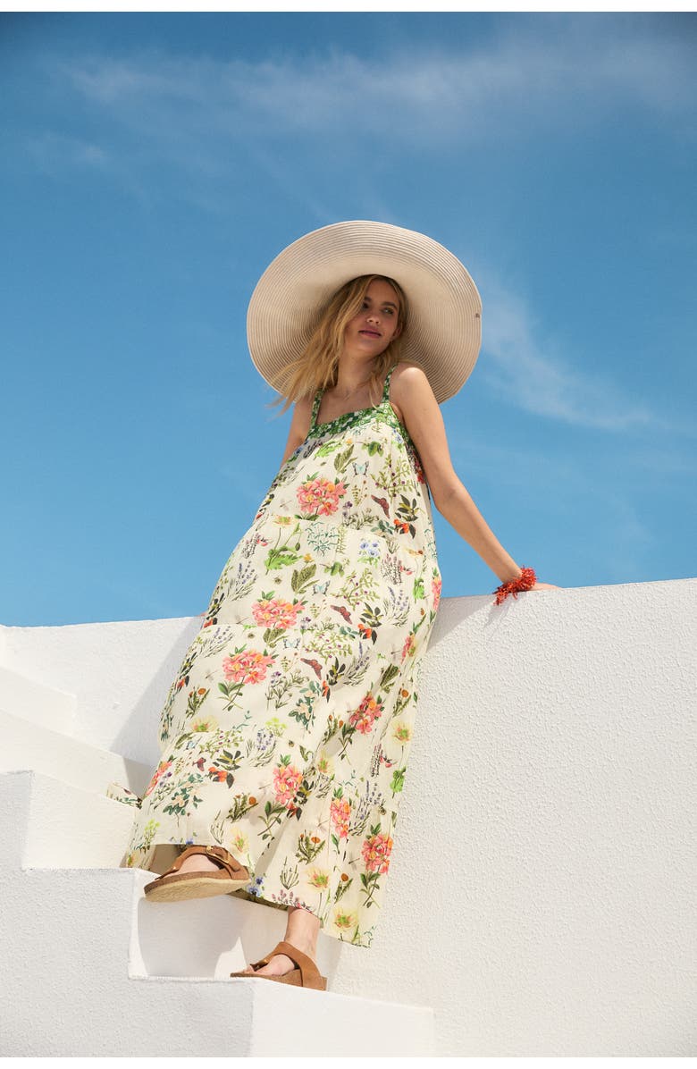 Ro's Garden Emb Natasha Maxi Dress, Alternate, color, Multi Botanic