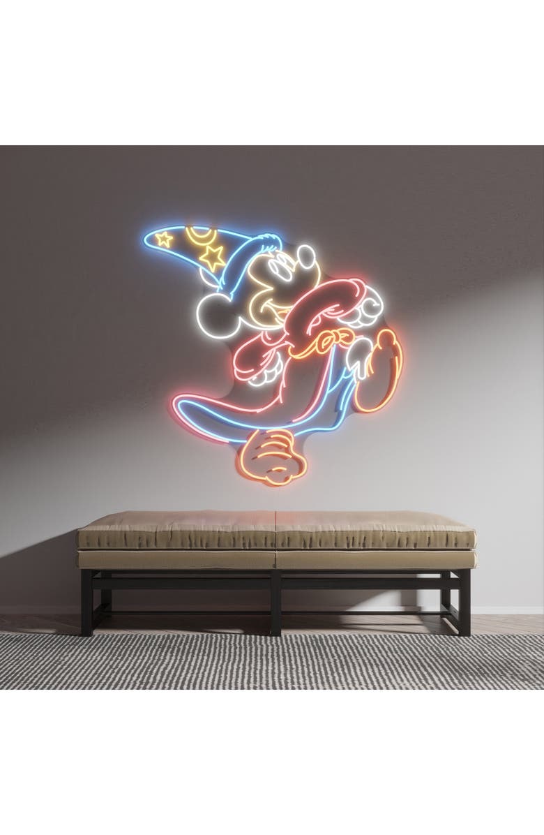 Yellowpop x Disney 'Fantasia' Mickey Sorcerer LED Neon Sign, Alternate, color, 