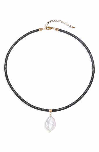 Emilia Corded Imitation Pearl Pendant Necklace