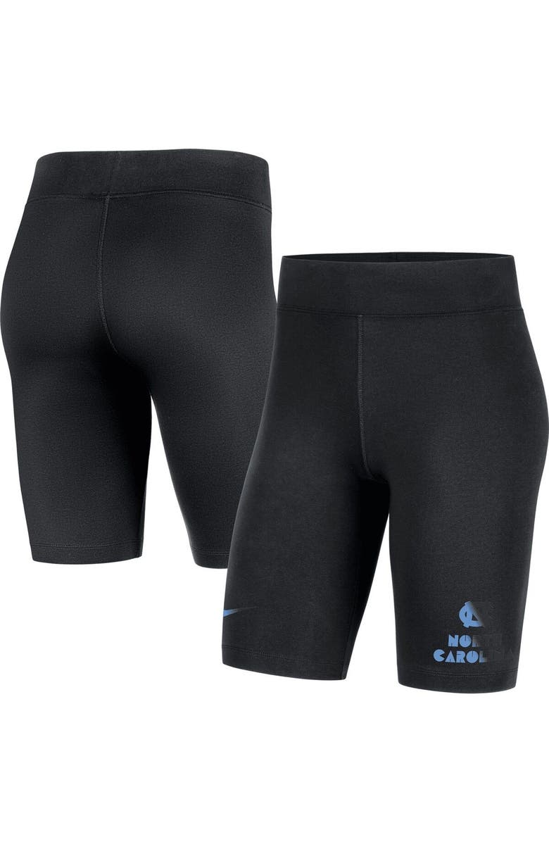 Nike Women's Nike Black North Carolina Tar Heels Essential Tri-Blend Bike Shorts, Main, color,