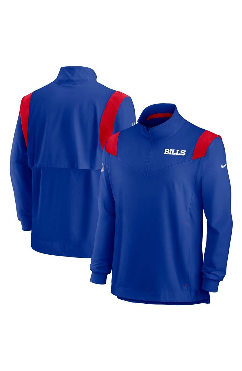 Nike Men's Nike Royal Buffalo Bills 2021 Sideline Coaches Repel Quarter-Zip Jacket, Main, color, 