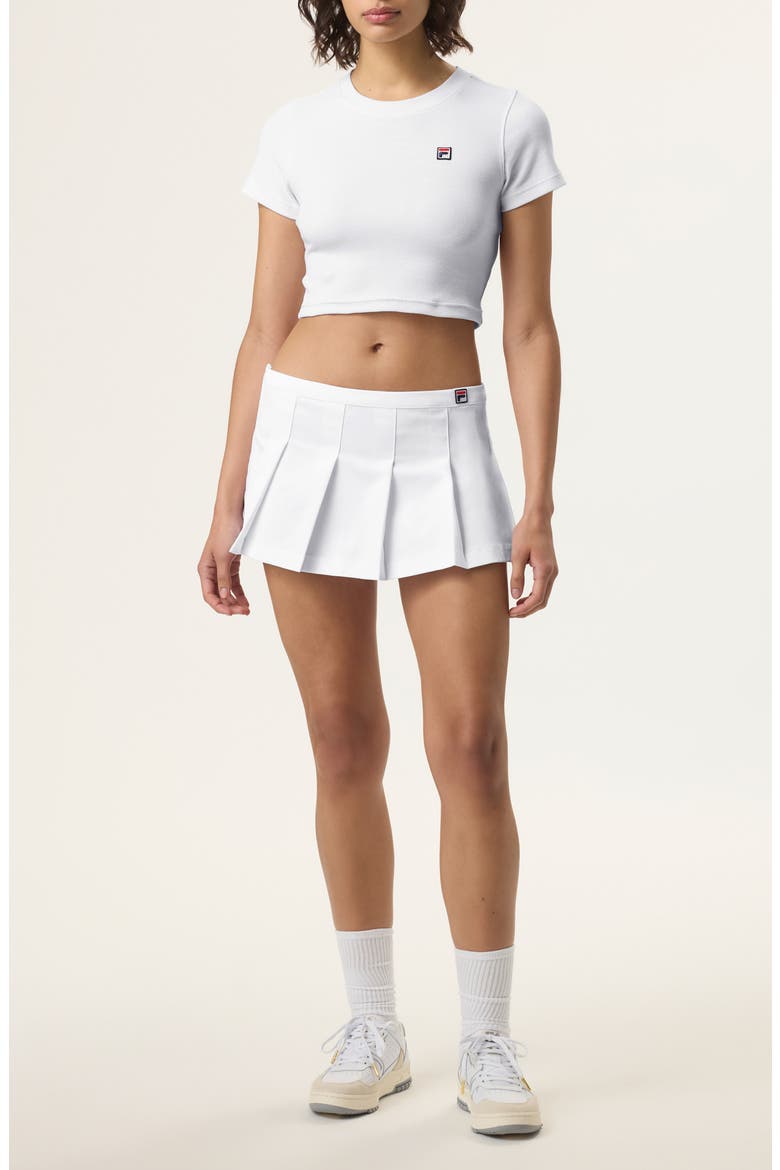 x Hailey Stretch Cotton Rib Baby Tee, Alternate, color, WHITE