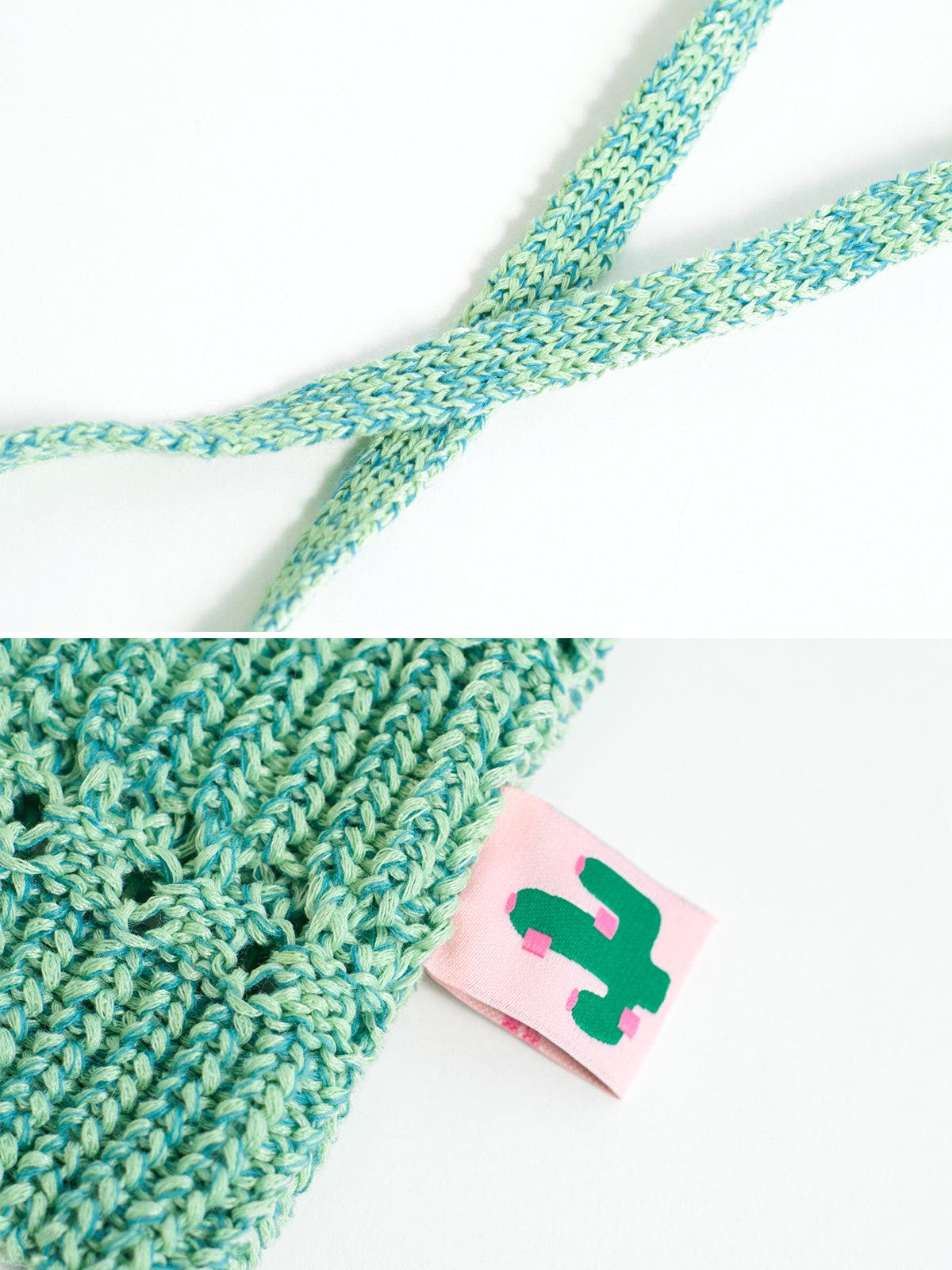 Lost Pattern NYC "Cactus" Crochet Crossbody Phone Bag, Alternate, color, Peppermint