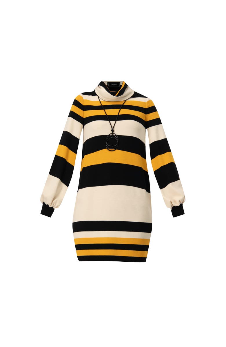 IVONNE Long Sleeve Color Block Shift Dress, Alternate, color, Striped