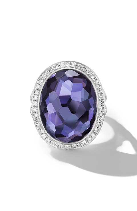 Albion Diamond Halo Oval Cocktail Ring