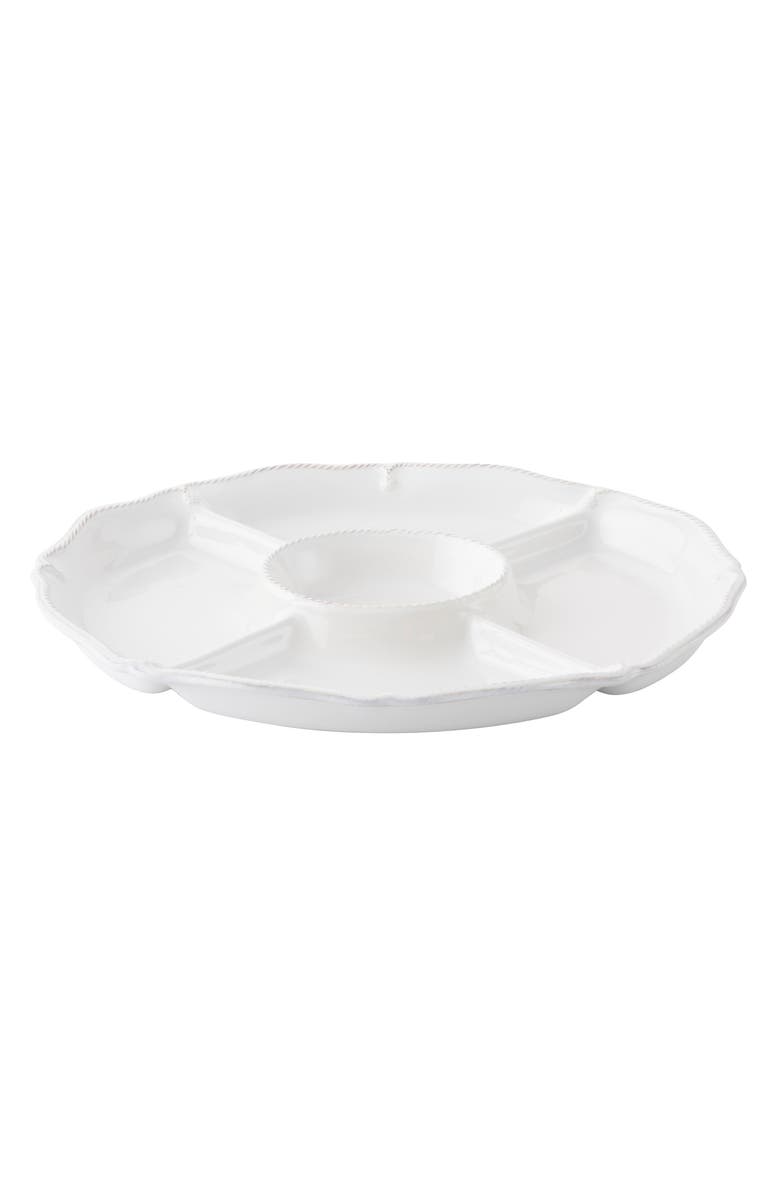Juliska 'Berry and Thread' Ceramic Crudité Platter, Main, color, Whitewash