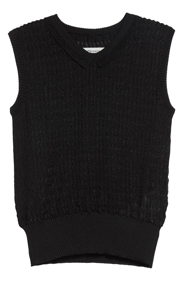 Maison Margiela Sweater Vest, Main, color, Black