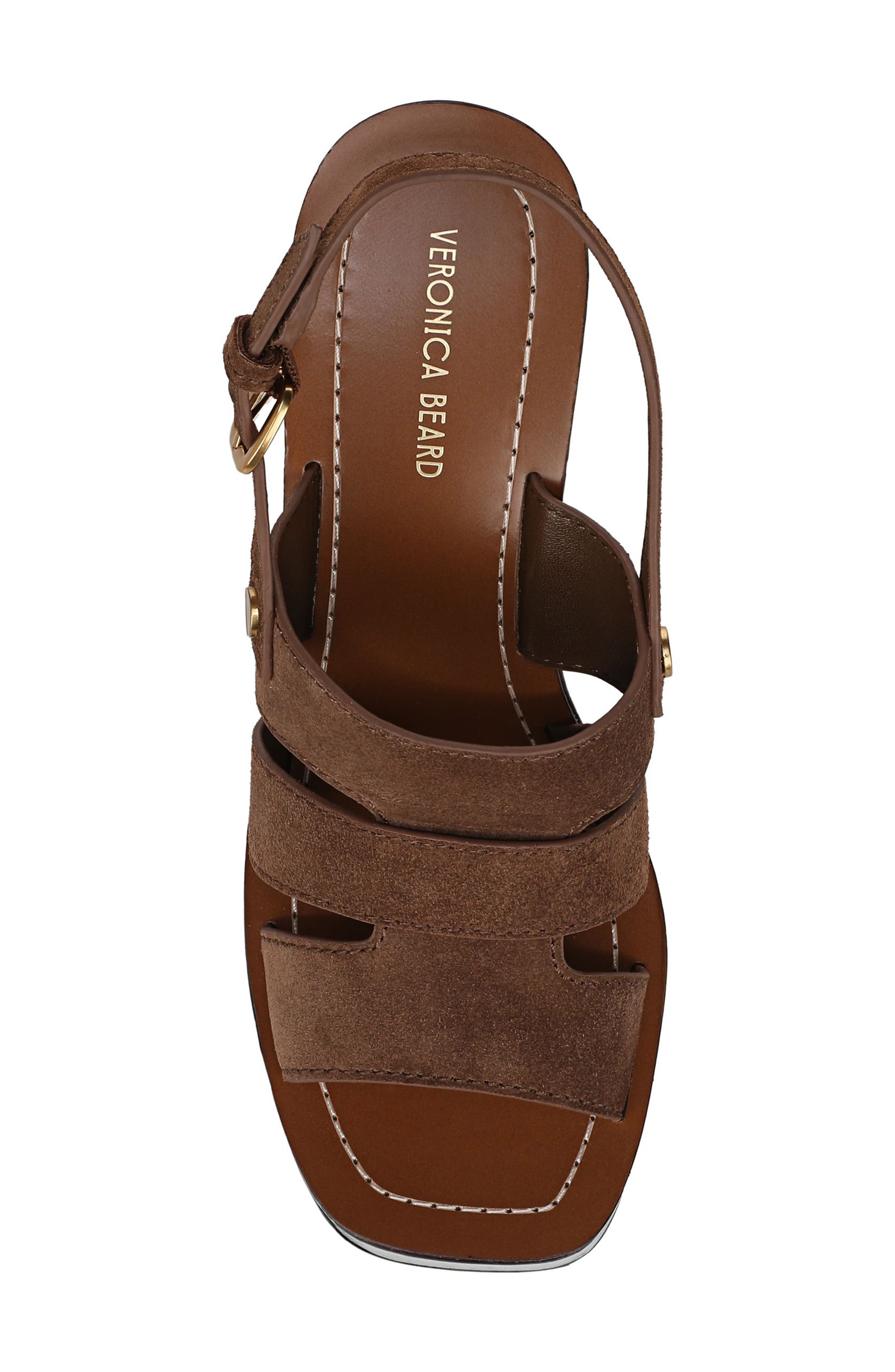 Veronica Beard Peony Slingback Platform Sandal, Alternate, color, Cedar