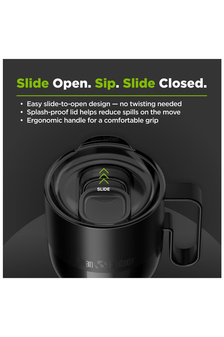 12oz Rise Mug with Slide Lid, Alternate, color, Black