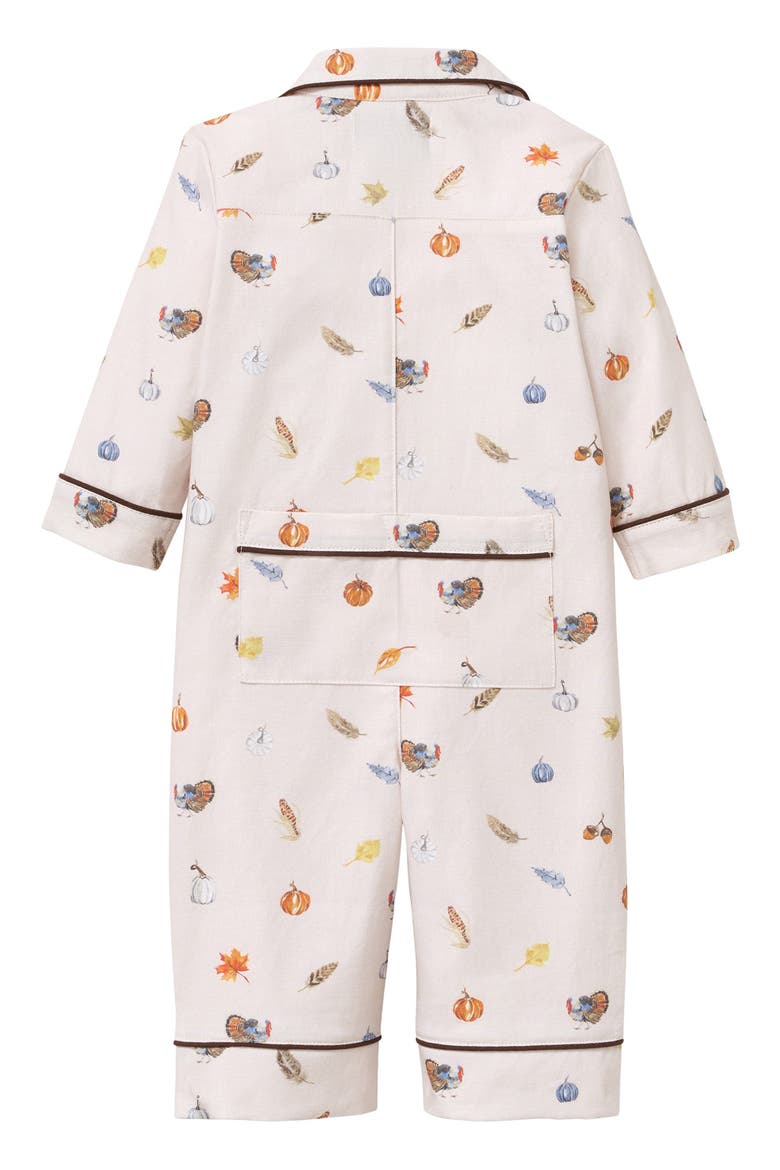 Twill Pajama Romper, Alternate, color, LIGHT TAN