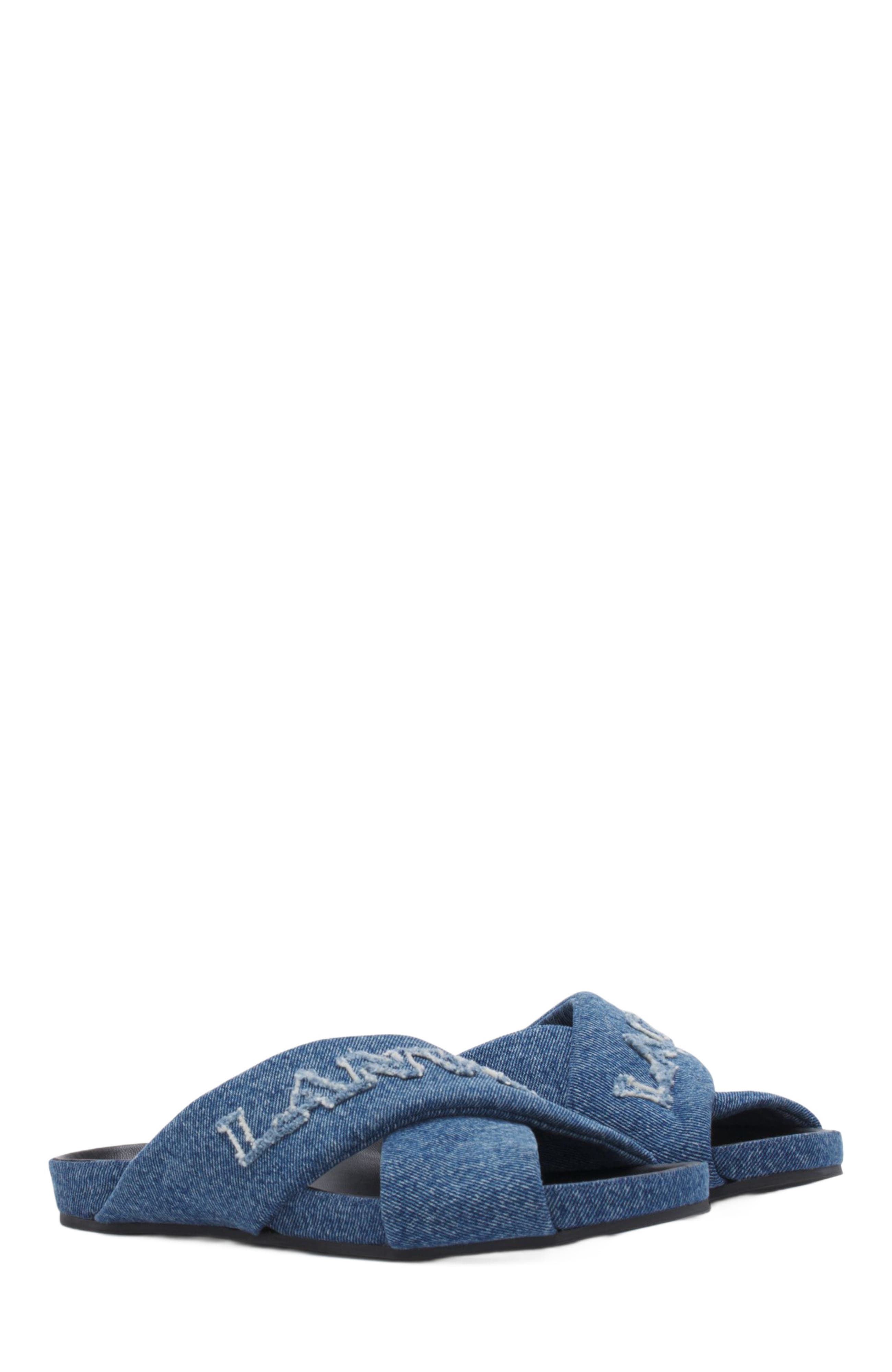 Lanvin TINKLE SANDALS IN DENIM, Alternate, color, 