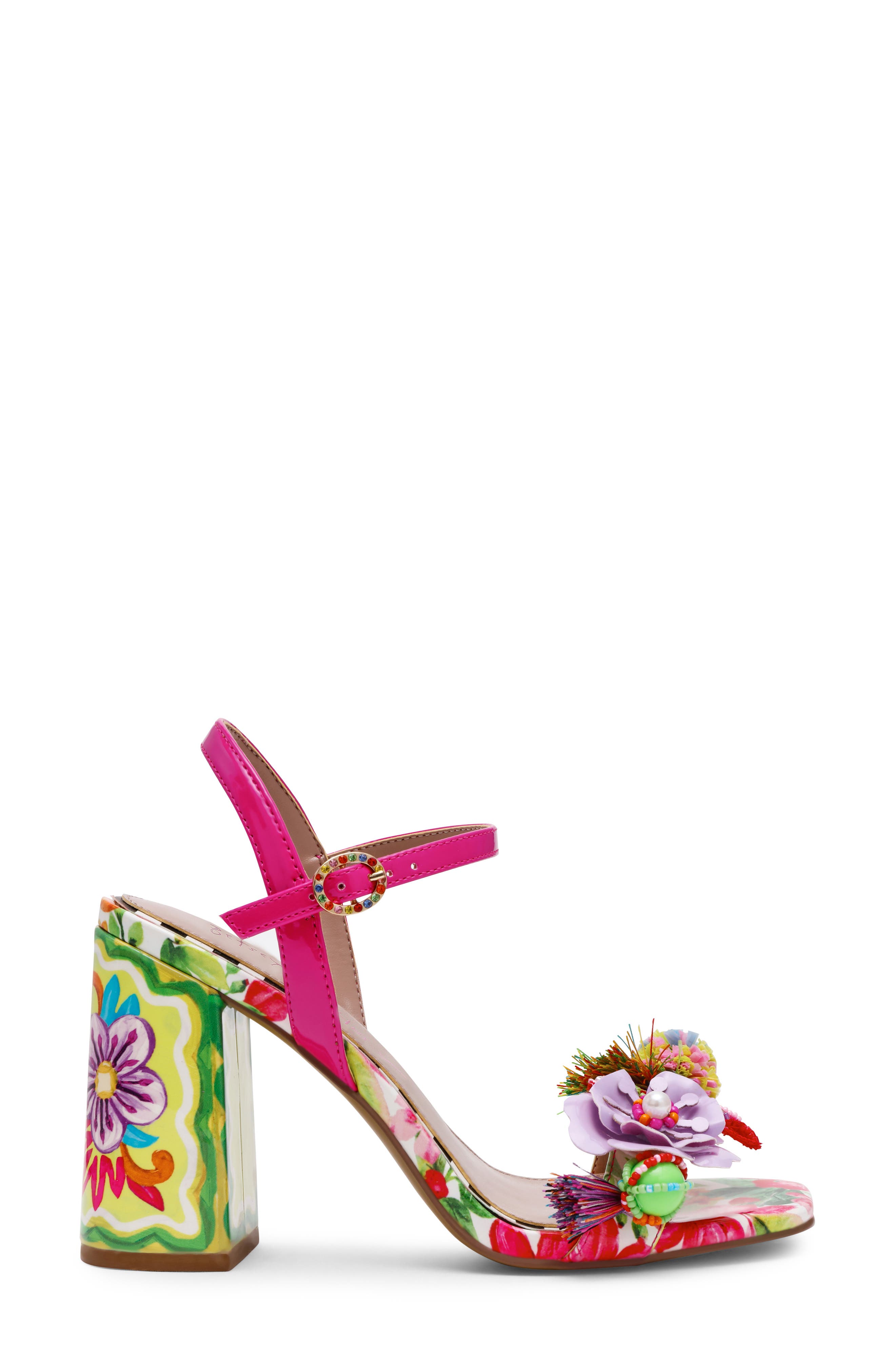 Betsey Johnson Masen Ankle Strap Sandal, Alternate, color, Bright Multi
