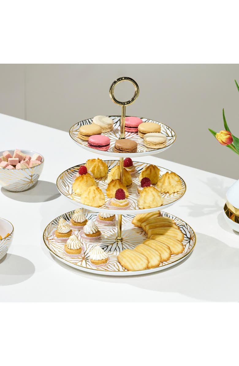 ANNA New York Talianna Lily Pad 3-Tiered Server, Alternate, color, 