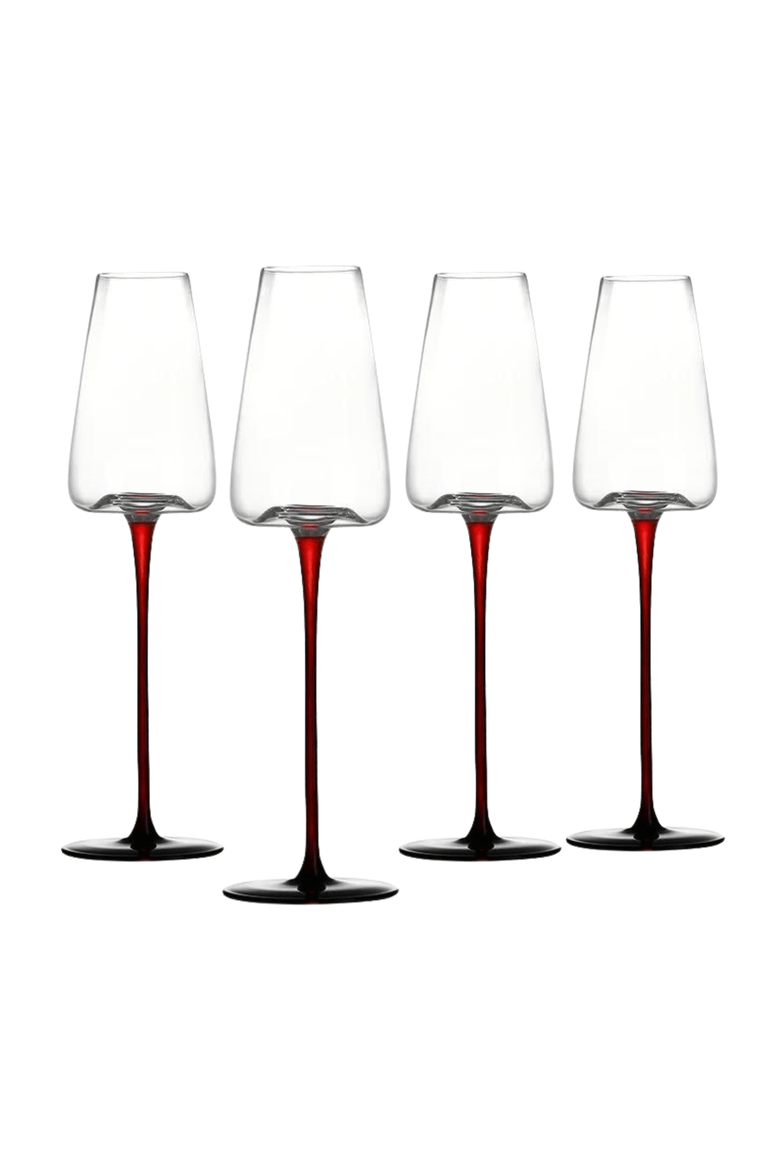 Concave Champagne Glasses - 9oz - Set of 4, Alternate, color, Clear