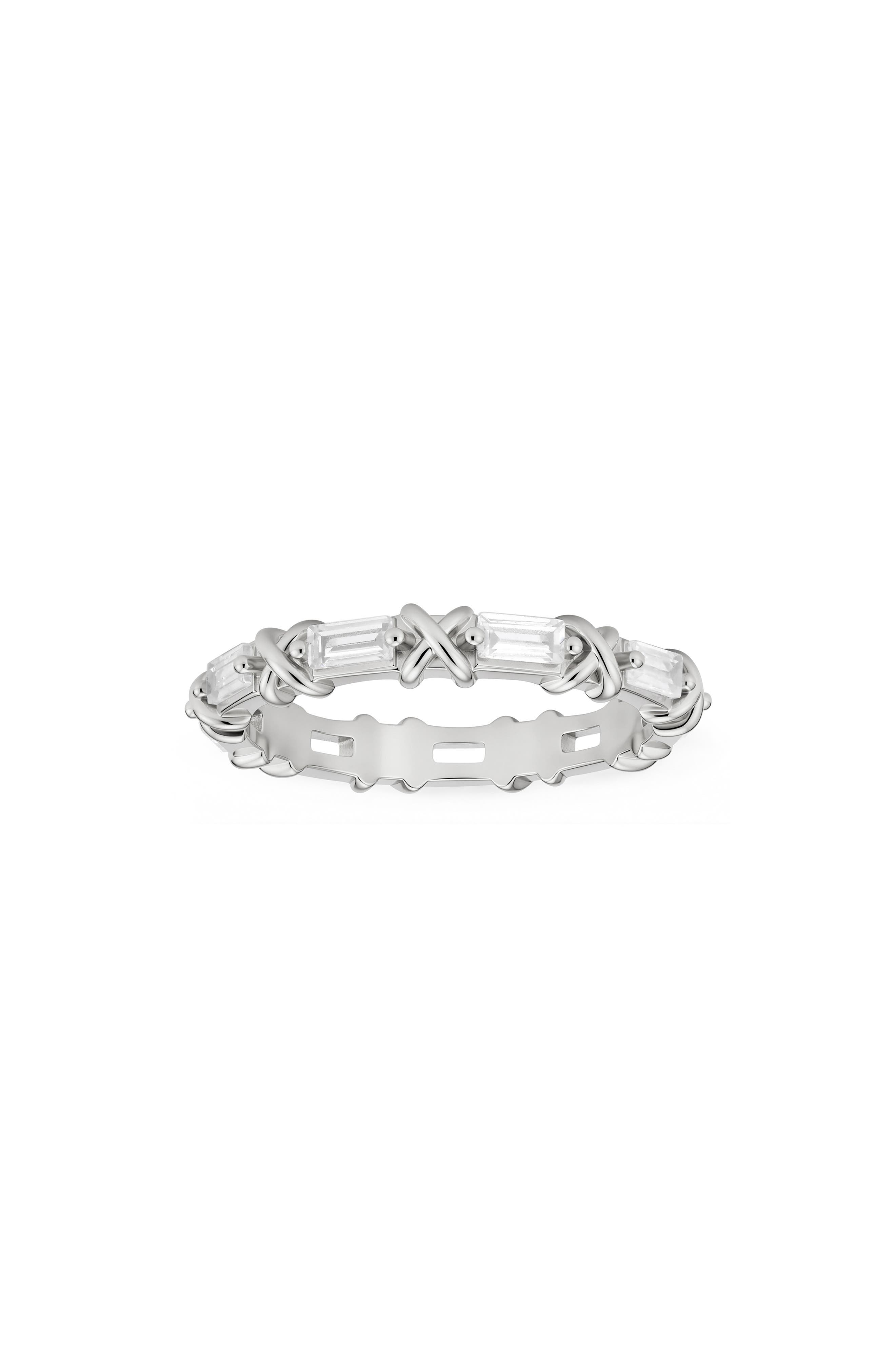 Baguette Cubic Zirconia X Eternity Band