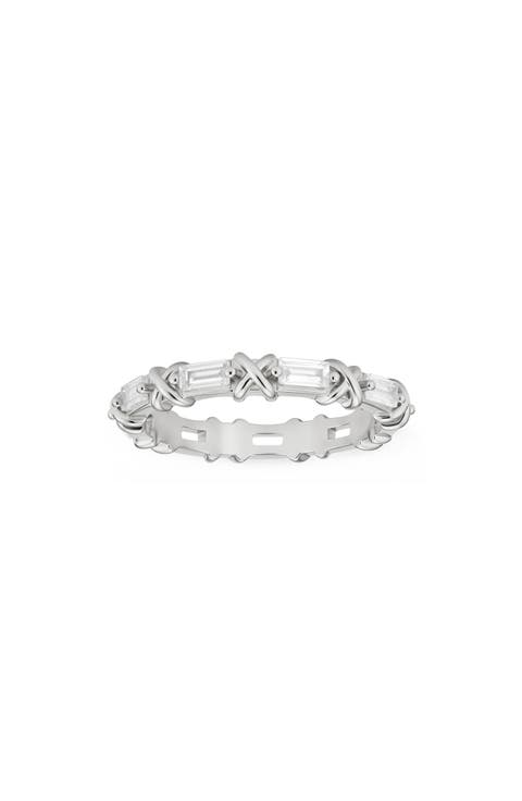 Baguette Cubic Zirconia X Eternity Band