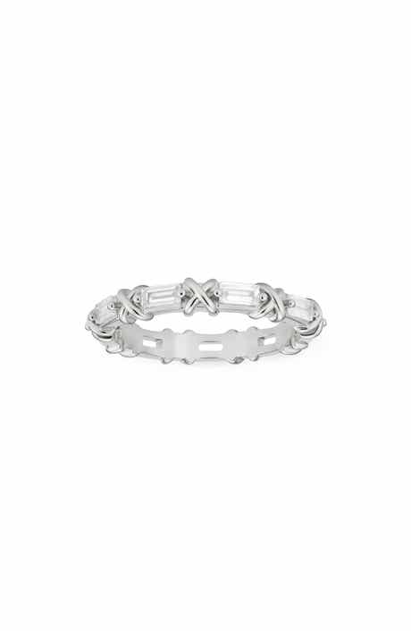 Baguette Cubic Zirconia X Eternity Band