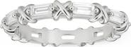 Queen Jewels Baguette Cubic Zirconia X Eternity Band