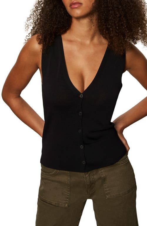Sanctuary Button-up Vest In Black