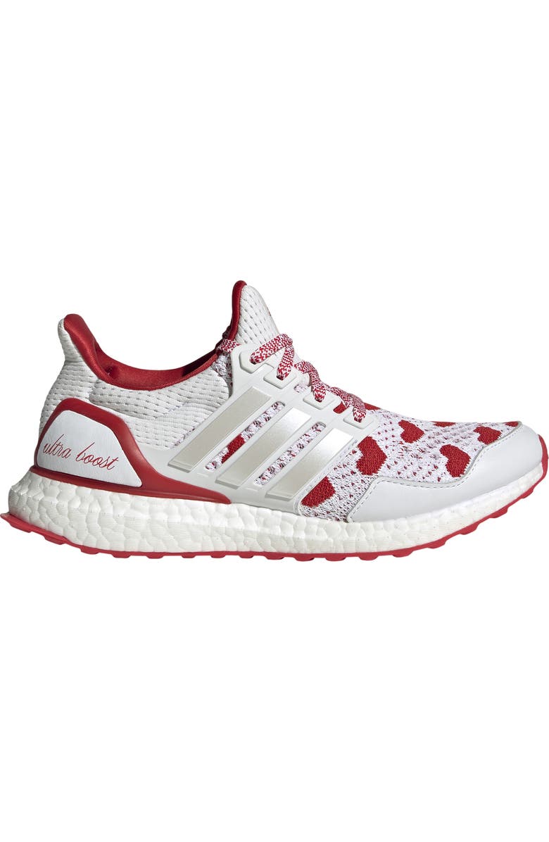 adidas Ultraboost 1.0 Running Sneaker, Alternate, color, White/ Zero Met/ Scarlet